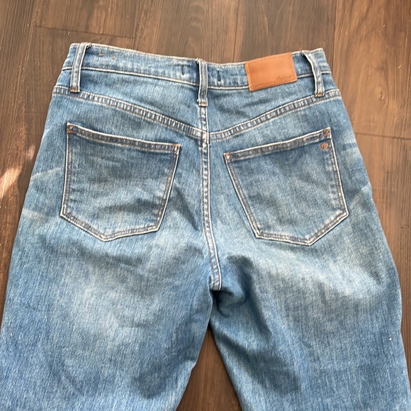 Madewell High-rise slim crop boyjean raw hem dover wash size 25 - Picture 8 of 11